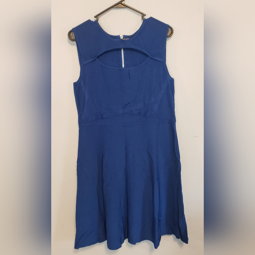 Lane Bryant Women's Plus Size 14/16 Royal Sleeveless Blue Knit Midi Dress NWT